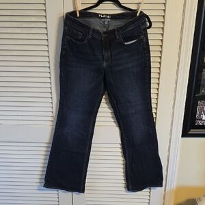 New York & Company Dark Indigo Flare Jeans
